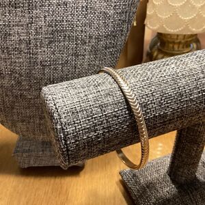 Goldtone Arrow Bangle Bracelet